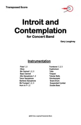 Introit and Contemplation Concert Band sheet music cover